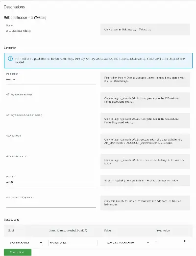 Conversions API: X destination, sign-in with a pixel token or OAuth