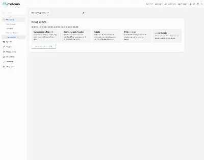 Neuer Bericht: Vorlagen für Management, Marketing, Inhalte und E-Commerce oder ein bestehender E-Mail-Bericht aus Matomo als Ausgangspunkt.