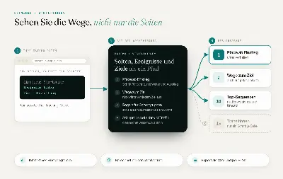 So funktioniert VisitJourney: Seitenansichten, Ereignisse und Ziele als Wege vom Einstieg bis zum Ziel