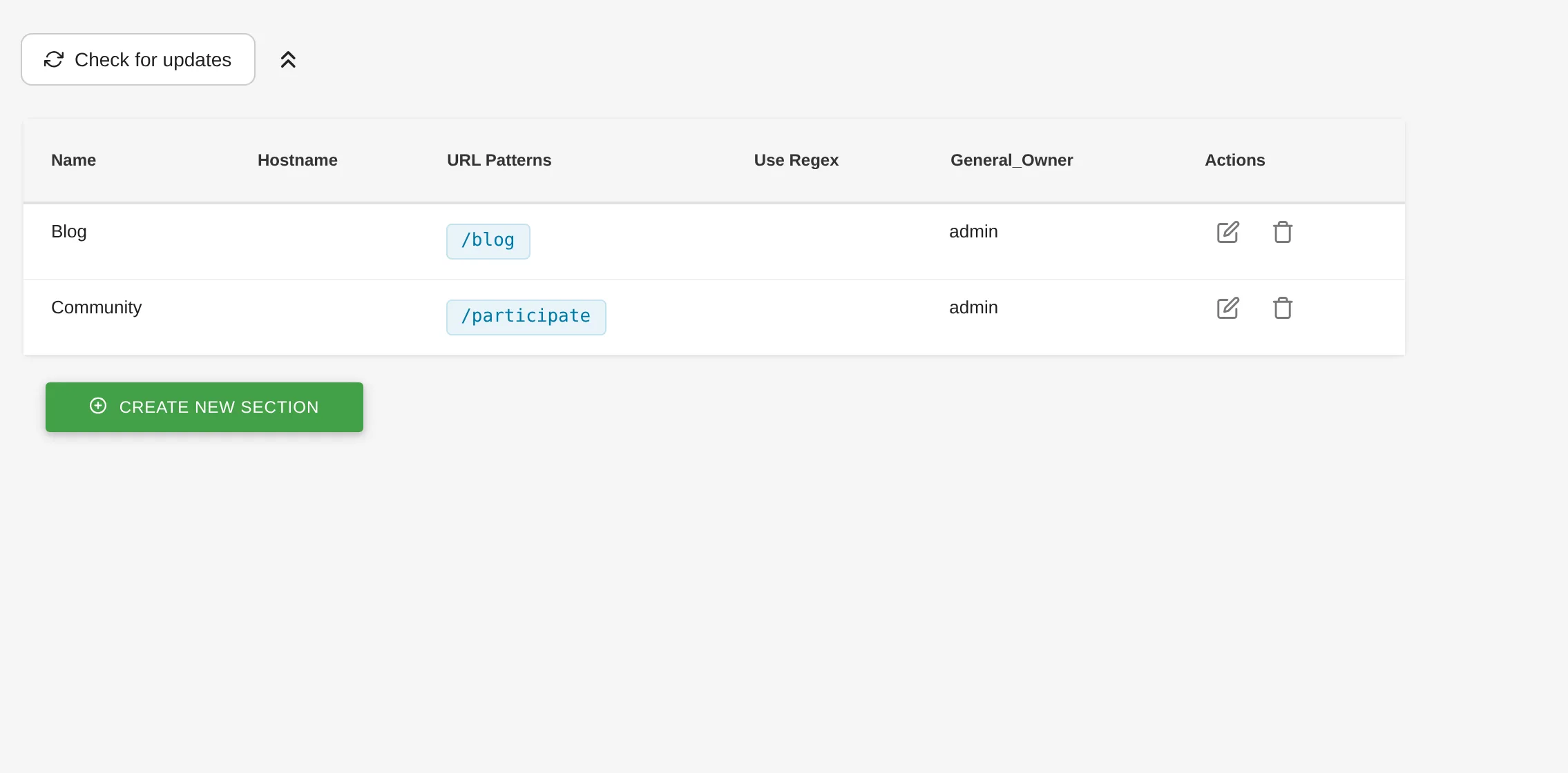 PageFilterReport: creating and managing sections